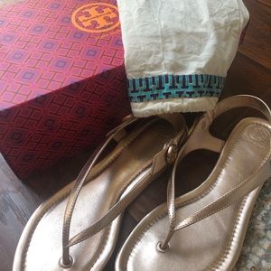Rose Gold Minnie Traveler TORY BURCH sandals